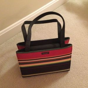 Vintage Kate Spade tote bag. Muticolorednstripe.